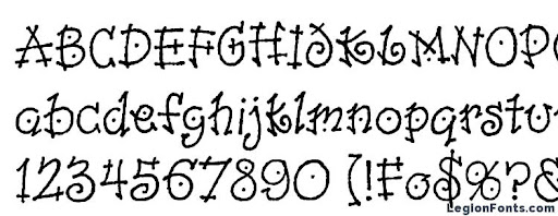 Пример шрифта Dancin